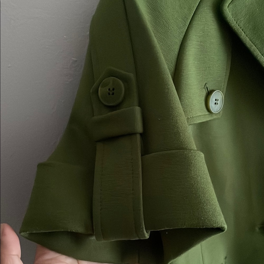 LOFT Green Cropped Blazer - Picture 3 of 4